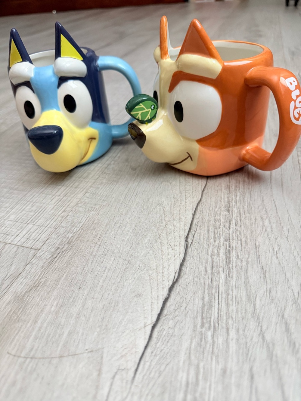 Disney Bluey Ceramic Character Mugs in Blue, Yellow & Orange